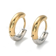 Серьги-кольца Huggie Hoop из двухцветной нержавеющей стали 304 с ионным покрытием (IP) EJEW-A106-01A