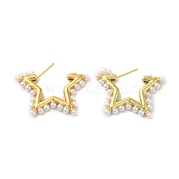 Серьги-гвоздики из латуни с покрытием стойки EJEW-R162-34G