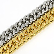 Модные браслеты из кубинской цепочки из нержавеющей стали 304 STAS-A028-B065