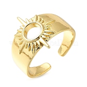 Латунные открытые манжеты для женщин RJEW-M022-25G