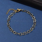 Браслеты из нержавеющей стали 304 Rolo Chains для женщин BJEW-U043-02G