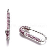 Латунные серьги обруча EJEW-K085-02P