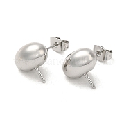 Овальные латунные серьги KK-M270-25P