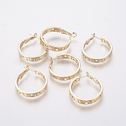 Brass Hoop Earrings KK-L176-10G