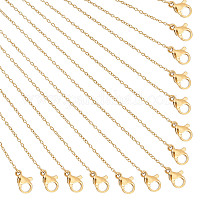 UNICRAFTALE 30pcs 17.7inch Cable Chain Necklace Stainless Steel Chains 1.5mm Wide Necklace Chain with Lobster Claw Clasps for DIY