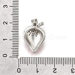 Micro pavé de zircone cubique transparent en laiton avec pendentifs en émail&nbsp;KK-G529-04P