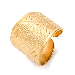 Anelli con polsino in acciaio inossidabile 304 per donna&nbsp;RJEW-F175-02G-03