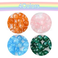 64 pièce de perles rondes en résine imitation œil de chat&nbsp;RESI-FS0001-66C