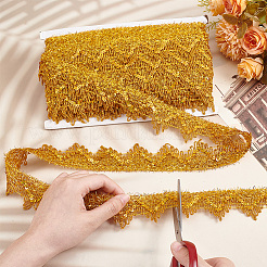 Ruban de dentelle tressée en polyester&nbsp;SENE-WH0003-35C