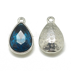 Legierung Glas Anhänger / charms&nbsp;PALLOY-T028-7x10mm-14
