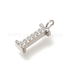 Anhänger aus 304 Edelstahl mit Mikropflaster und Zirkonia&nbsp;STAS-H228-06P-I