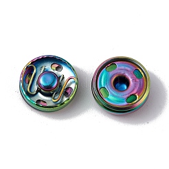 Boutons-pression en acier inoxydable avec placage ionique (IP) 202&nbsp;BUTT-I017-01B-MC