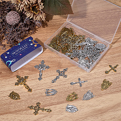 48 Stück 12 Stile DIY Legierung Anhänger und Link Zubehörse Kits&nbsp;FIND-SC0021-27