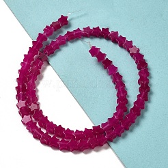 Gefärbt natürlichen weißen Jade Perlen Stränge&nbsp;G-G085-B04-02