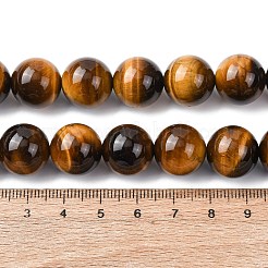 Natürlichen Tigerauge Perlen Stränge&nbsp;G-H329-C07-14mm