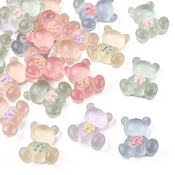 20 Stück Bär durchscheinende Harz Decoden Cabochons&nbsp;RESI-YW0004-48