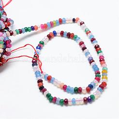 Chapelets de perle en jade blanc naturel&nbsp;G-R343-2x4-40