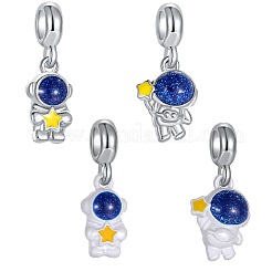 16 Stück 4 Stile Spray bedruckte Legierung europäischen baumeln Charms&nbsp;FIND-CJ0005-53