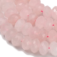Natürlichen Rosenquarz Perlen Stränge&nbsp;G-C259-A05-8x12mm
