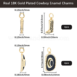 8 pendentif en laiton émaillé de 2 styles&nbsp;KK-BBC0022-18