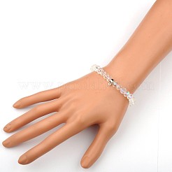 Stretch-Armbänder aus Glas-Rondelle&nbsp;BJEW-JB01551-04