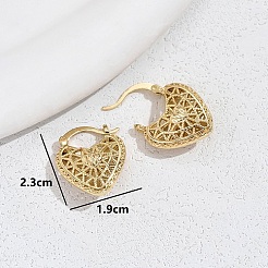 Orecchini a cerchio cavi in ottone da donna&nbsp;SE4999-2