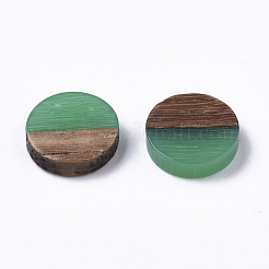 Cabochons en résine & bois&nbsp;X-RESI-S358-70-H15