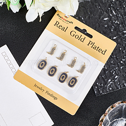 8 pendentif en laiton émaillé de 2 styles&nbsp;KK-BBC0022-18