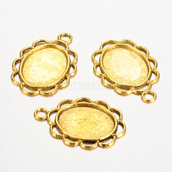 Tibetischer Stil Legierung Anhänger Fassungen&nbsp;LS-TIBEP-0584-G-LF
