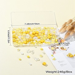 250 Stück 15 Stil gelbe Acrylperlen Set&nbsp;OACR-CJ0001-70