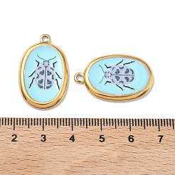 304 Edelstahl-Emaille-Anhänger&nbsp;STAS-K295-53G-03