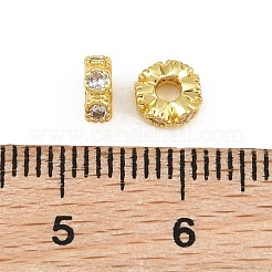 Messing Micro Pave klare Zirkonia Perlen&nbsp;CU-CBA6A75-18G