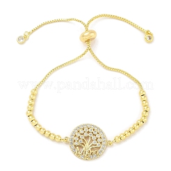 Bracelets en argent et zircone cubique pour la fête des mères&nbsp;BJEW-S158-01G-B