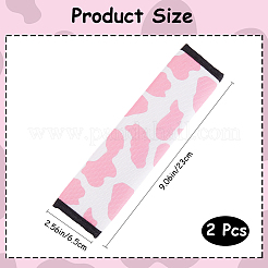 Housse de ceinture de sécurité de voiture en nylon à motif de vache&nbsp;AJEW-WH20006-70C