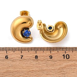Ohrstecker aus 304 Edelstahl mit Mikropavé und Zirkonia&nbsp;LS-EJEW-B138-01G