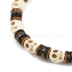 Braccialetti elastici per uomo in cocco naturale&nbsp;BJEW-JB12133-01