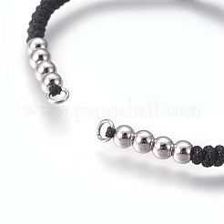 Nylonschnur geflochtene Perlen Armbänder machen&nbsp;BJEW-F360-FP08