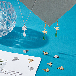 16 Stück 2 Farben 201 Edelstahl-Anschluss-Charms&nbsp;STAS-UN0054-64