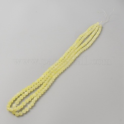 Bagliore luminoso nelle perle di vetro trasparente satinato scuro&nbsp;GLAA-WH0036-25A