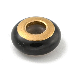 Cuentas europeas de acero inoxidable 304 esmaltadas&nbsp;STAS-U005-01D-G