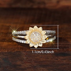 Messing-Fingerringe mit Pavé-Zirkonia&nbsp;FS-WG273A5-05