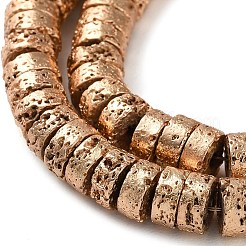 Fili di perle di roccia lavica naturale elettrodeposta&nbsp;G-I360-A01-02