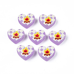 Perles acryliques transparents imprimés&nbsp;MACR-S373-124-H05