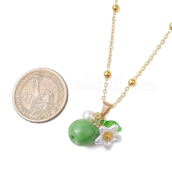 Colliers pendentifs fruits en résine&nbsp;NJEW-JN05204-05