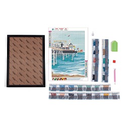 Diy 5d kits de peinture au diamant sur toile de la ville de brighton&nbsp;DIY-C018-08