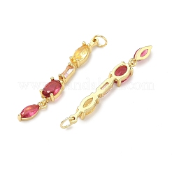 Pendentifs avec zircon cubiques à micro-pavés en laiton&nbsp;KK-H259-12C-G01