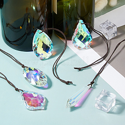 5 Stück hängende Sonnenfänger aus Glas&nbsp;HJEW-FH00193