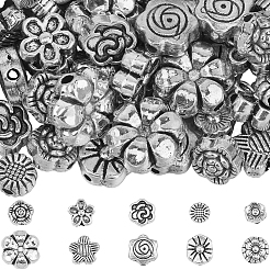 80pcs 10 Arten tibetanische Legierungsperlen&nbsp;TIBE-SC0002-46