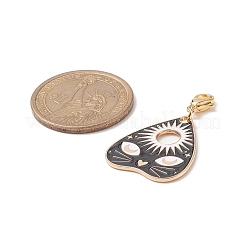 Décorations de pendentif en alliage d'émail sur le thème de la divination&nbsp;HJEW-JM00933
