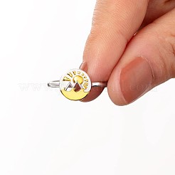 Bagues réglables en laiton pour femmes&nbsp;RJEW-R005-04G